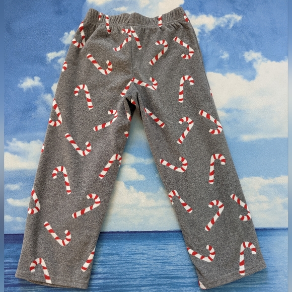 Carter's fleece pj pants holiday theme candycane - Picture 2 of 3
